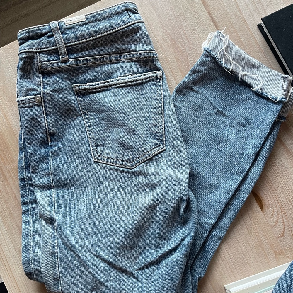 Lovers + Friends Light Blue Cropped Jeans